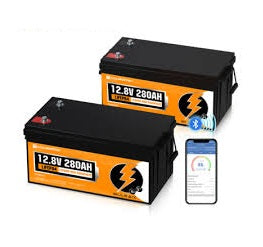 ECO-WORTHY 12V 280Ah — Литиевая аккумуляторная батарея LiFePO₄, 3.58 кВт·ч, с Bluetooth и BMS