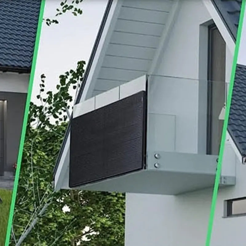 Balcony solar kit 400W — Балконная солнечная система 400 Вт. Готовый комплект для подключения к сети (plug & play)