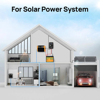 ECO-WORTHY 12V 100Ah — Литиевая аккумуляторная батарея LiFePO₄, 1.28 кВт·ч, с дисплеем SOC и Bluetooth