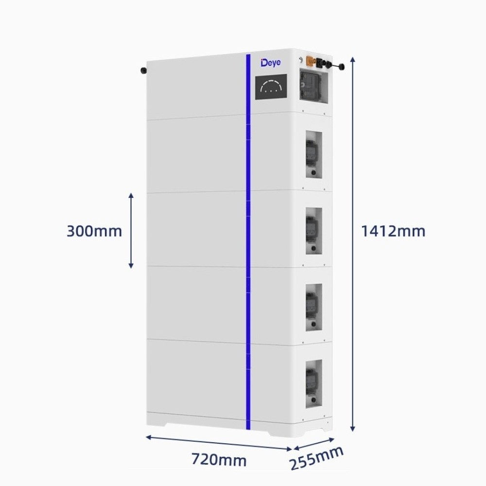 Deye AI-W5.1-B 10.24 kWh — Система хранения 10.24 кВт·ч (2 модуля + PDU3 + Base), LiFePO₄, IP65